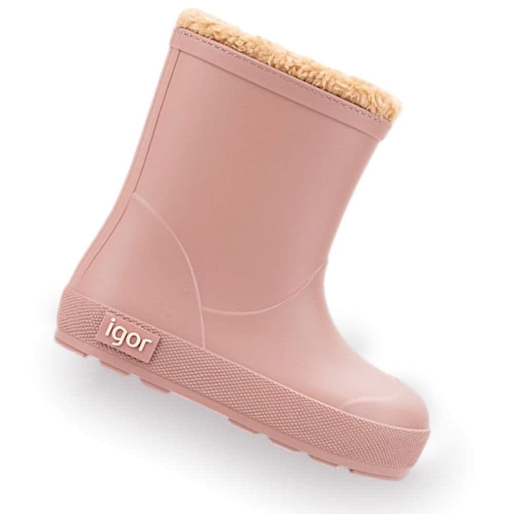 Igor Yogi Warm-Lined Flexible Wellies Dusty Pink