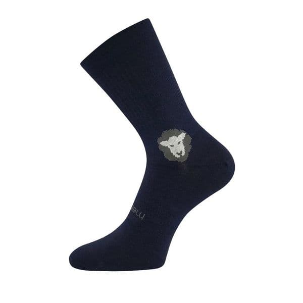 Kids' Thin Merino Wool Barefoot Socks Crew Dark Navy