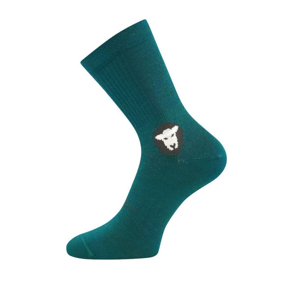 Kids' Thin Merino Wool Barefoot Socks Crew Green