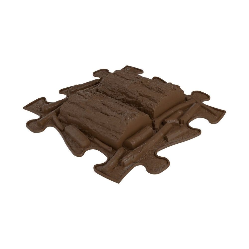 Logs Firm Brown Single Sensory Mat Muffik