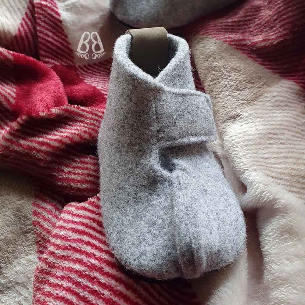 Omaking Kaku Kids Wool Felt Slippers Grey