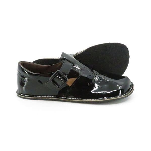 Omaking Kuuda Patent Leather Barefoot Shoes - Black
