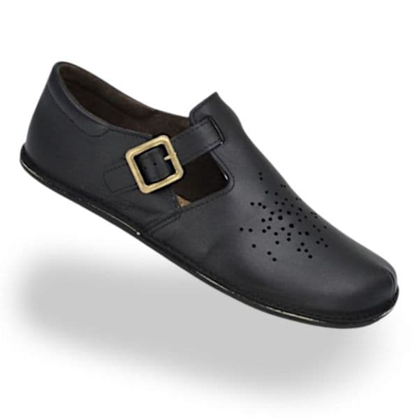 Omaking Kuuda Soft Leather Barefoot Shoes - Black