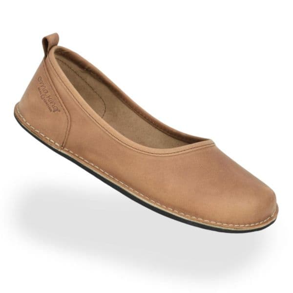 Omaking Kuutsi Soft Leather Barefoot Ballet Flat Shoes - Tan