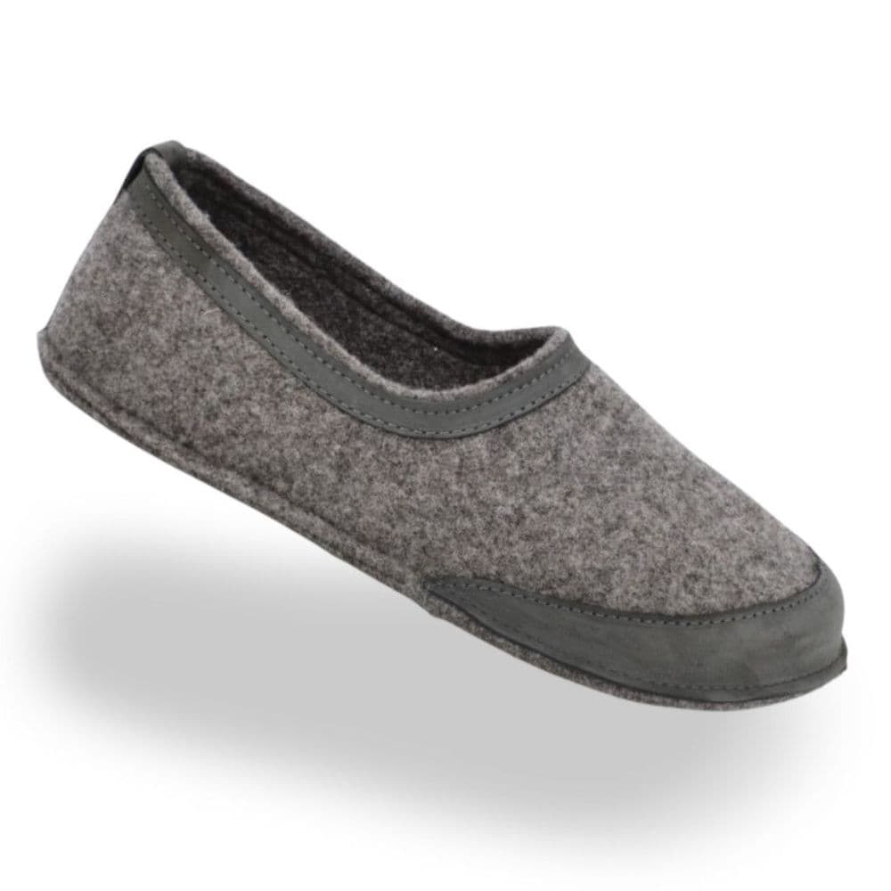 Omaking Wool Felt Slippers Ash Brown