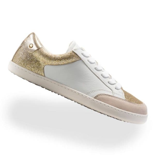 Shapen Charm Barefoot Leather Trainers Light Gold
