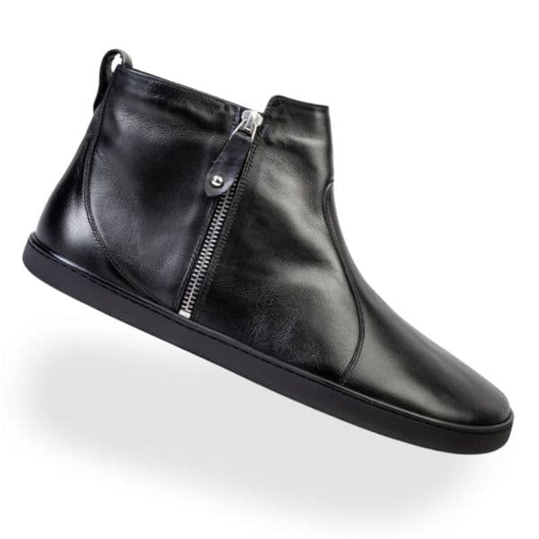 Shapen Ivy 2.0 Barefoot Leather Ankle Boots Black