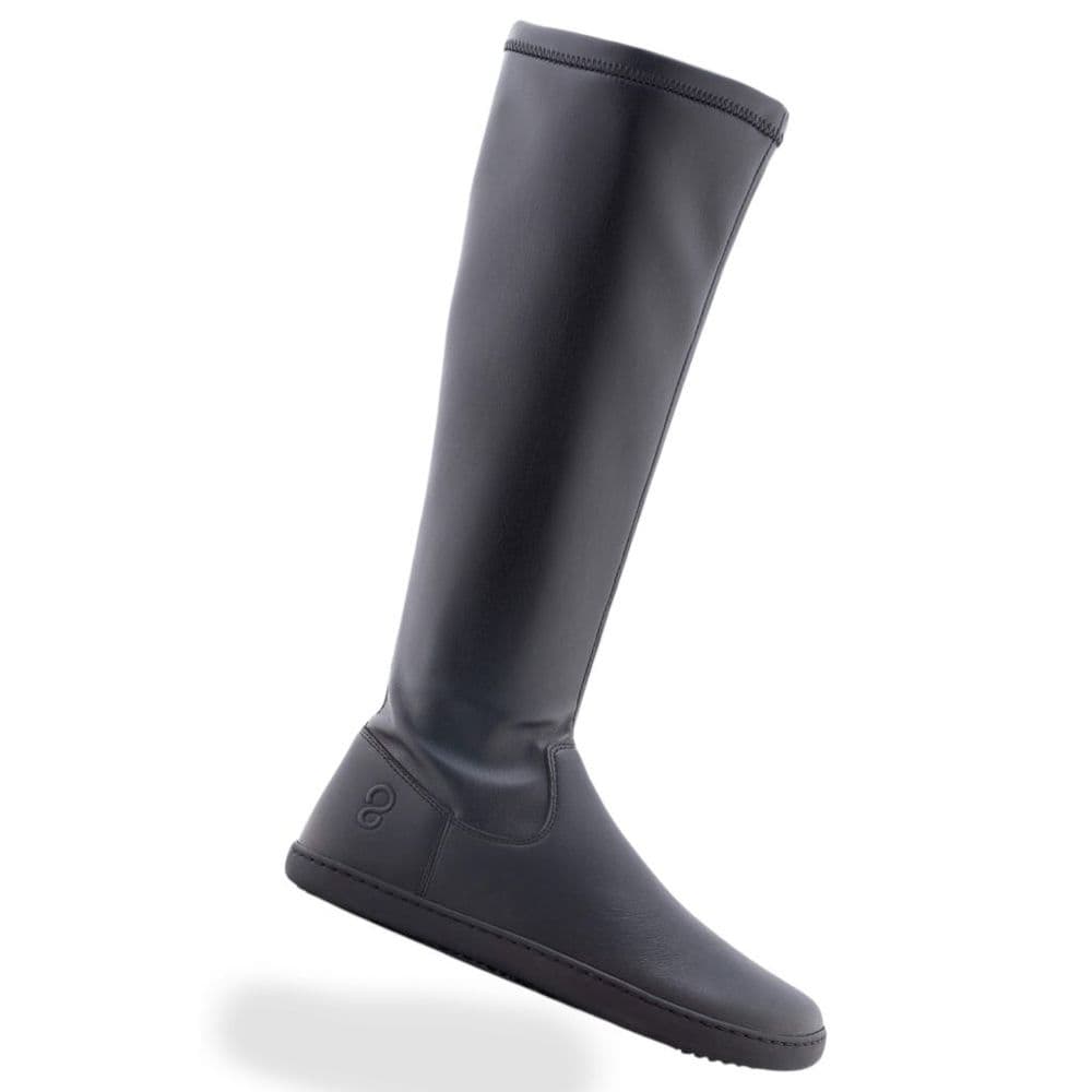 Shapen Stretchy Barefoot Vegan Knee-High Boots Black