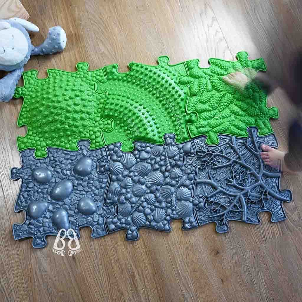 Soft & Firm Balance 6 Misty Grassland Muffik Textured Floor Mat Set