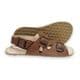 Tomar Creation Nature Triple Buckle Leather Sandals Caramel