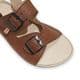 Tomar Creation Nature Triple Buckle Leather Sandals Caramel
