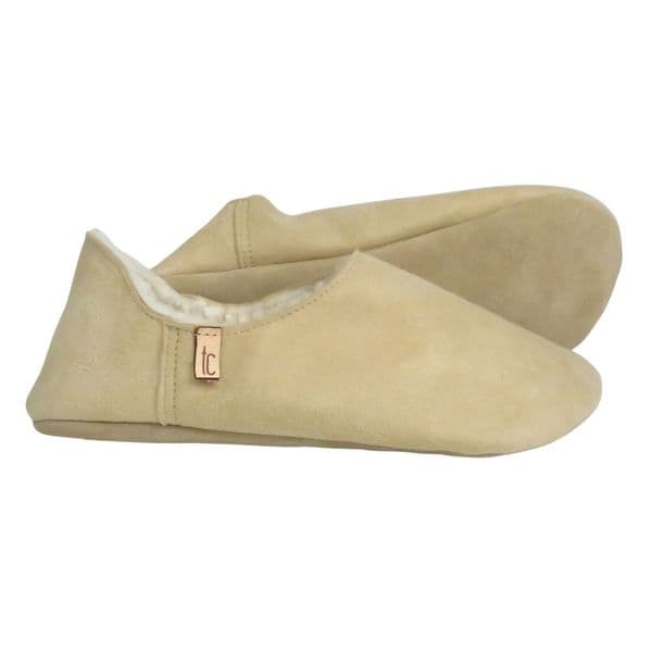 Tomar Creation Sheepskin Slippers Natural