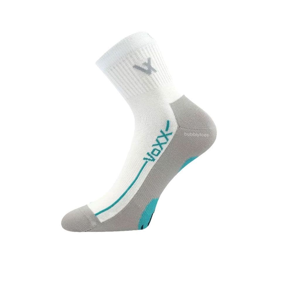 Voxx Cotton Barefoot Socks Short Crew White / Grey