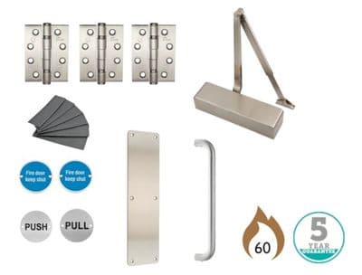 Eclipse  'Non Locking' FD30/60/240 Fire Door Hardware Pack