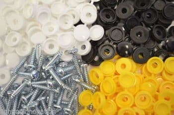 No. Plate Cap and Screw Black