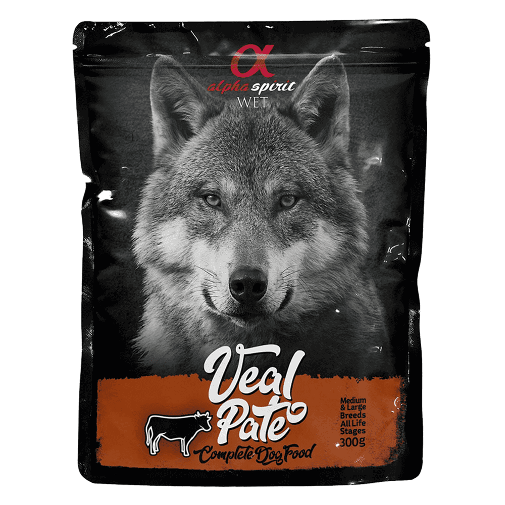 Alpha Spirit Wet Dog Food Pouch Adult Veal 100g