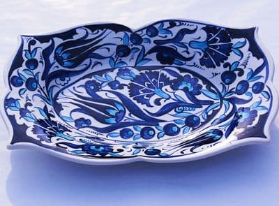Blue and White Ceramic Serving Dish