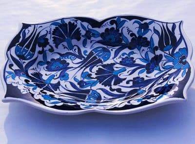 Blue Tulip Ceramic Serving Dish