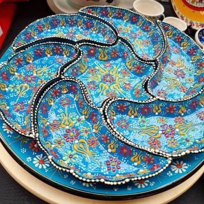 Ceramic Turkish Meze Set - Turquoise Blue