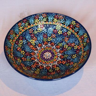 Extra Large Turkish Bowl 30 cm - Blue