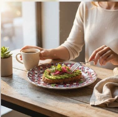 Geometric Style Red and Blue Turkish Plate (1)