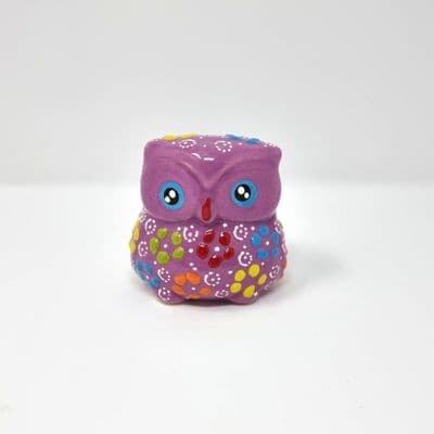 Purple Owl Figurine