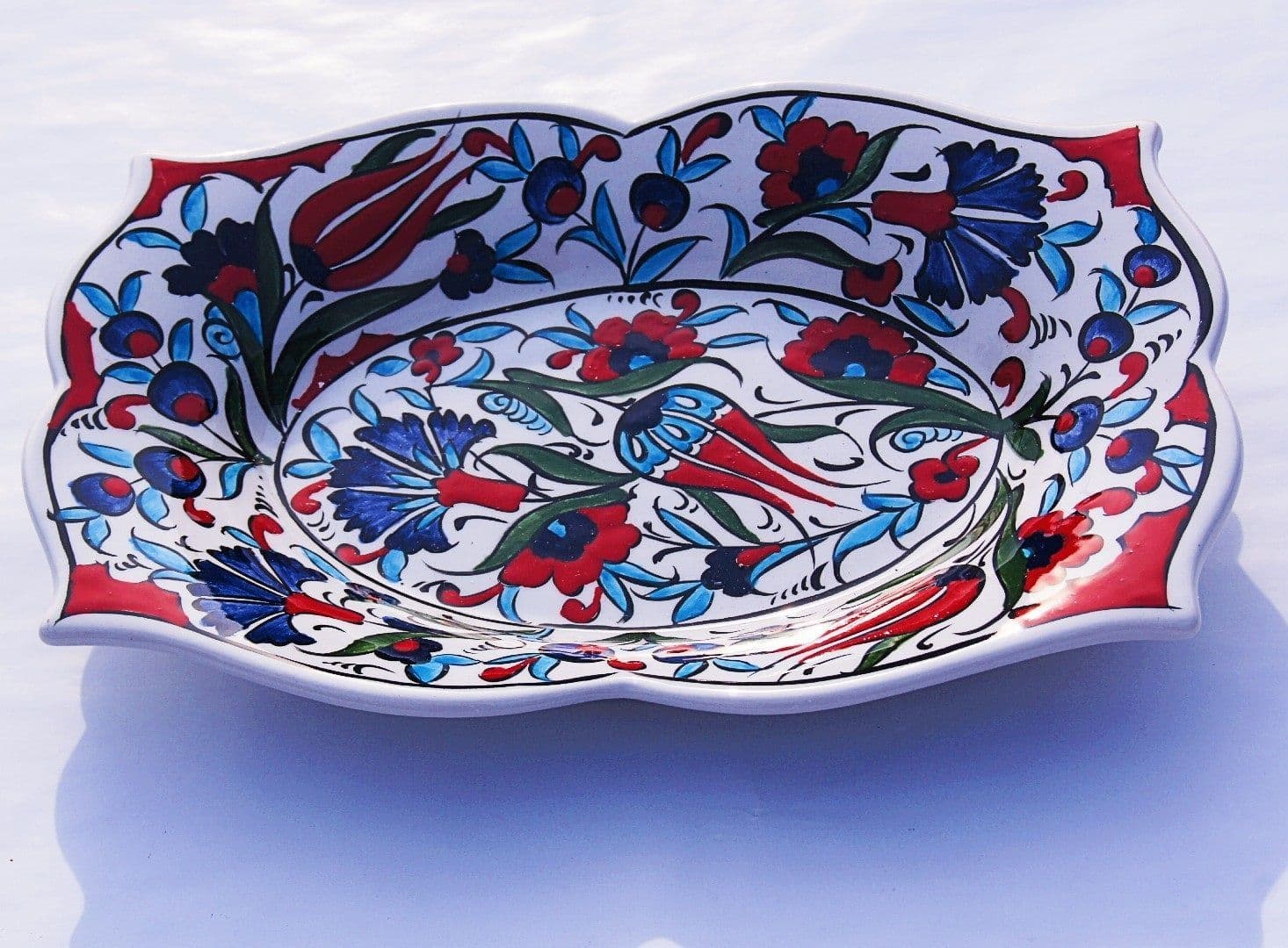 Red Turkish Ceramic Serving Dish