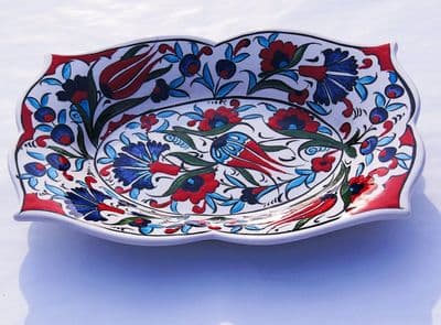 Red Turkish Ceramic Serving Dish