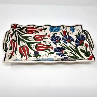 Tulip and Carnation Mix Ceramic Serving Dish