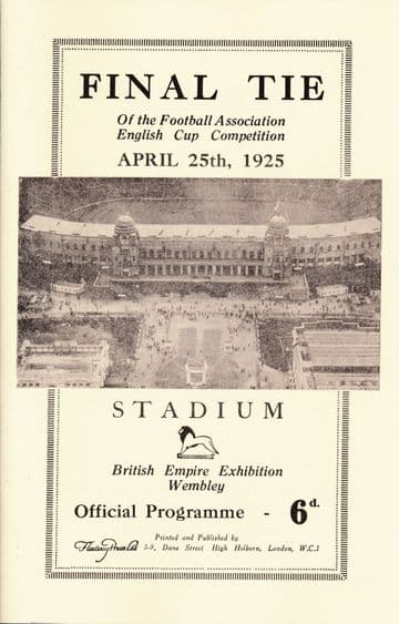 1925 FA CUP FINAL Sheffield United v Cardiff City - Full replica match programme