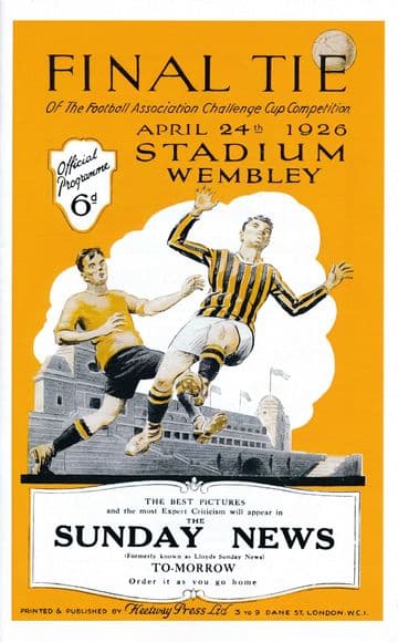 1926 FA CUP FINAL Bolton Wanderers v Manchester City - Full replica match programme