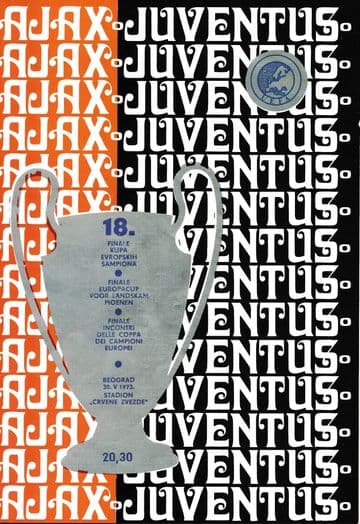 1973 EUROPEAN CUP FINAL Ajax v Juventus - Full replica match programme