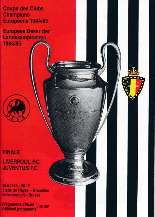 1985 European Cup  Final Juventus v Liverpool - Heysel Disaster match