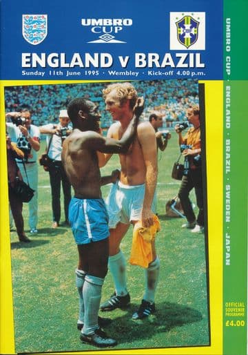1995 England v Brazil (Umbro Cup @ Wembley) - official match programme