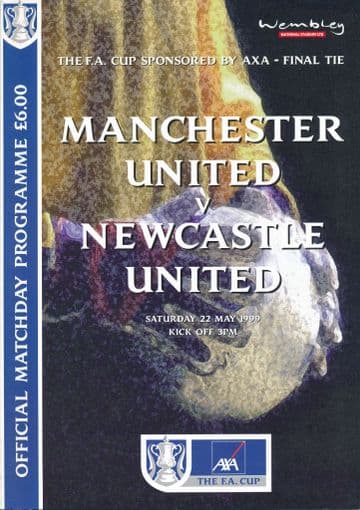 1999 FA Cup Final Manchester United v Newcastle United - official match programme