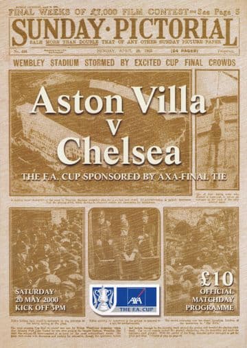 2000 FA Cup Final Chelsea v Aston Villa - last final under the Twin Towers!