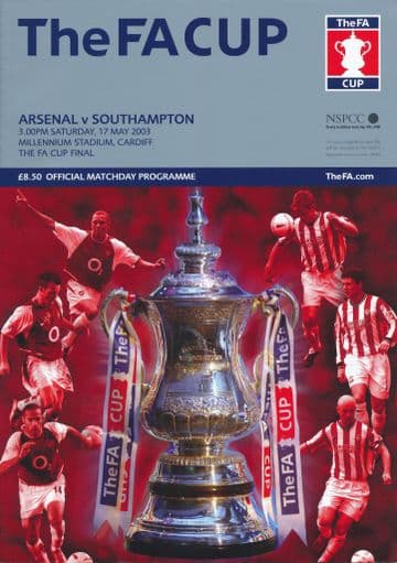2003 FA Cup Final Arsenal v Southampton - official match programme