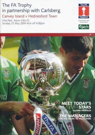 2004 FA Trophy Final Canvey Island v Hednesford Town - official match programme
