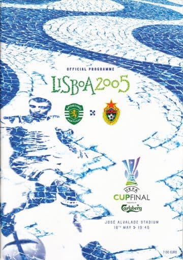 2005 UEFA Cup Final CSKA Moscow v Sporting Lisbon - official match programme