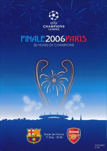 2006 UEFA Champions League Final Barcelona v Arsenal - official match programme