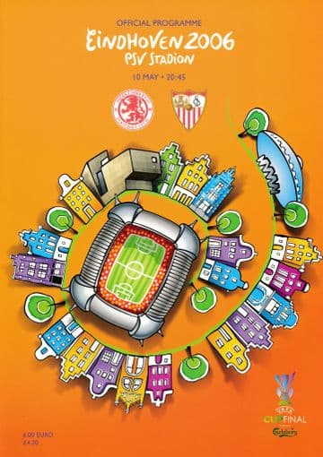 2006 UEFA Cup Final Middlesbrough v Sevilla - official match programme