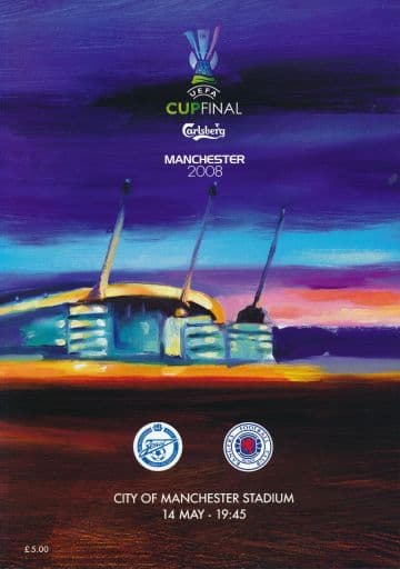 2008 UEFA Cup Final Rangers v Zenit St Petersburg - official match programme