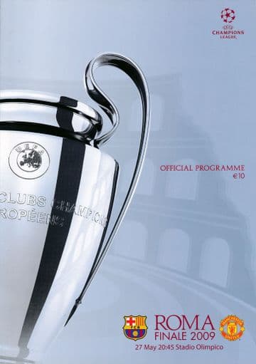2009 UEFA Champions League Final Barcelona v Manchester United - official match programme