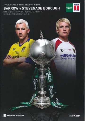 2010 FA Trophy Final Barrow v Stevenage Borough - official match programme