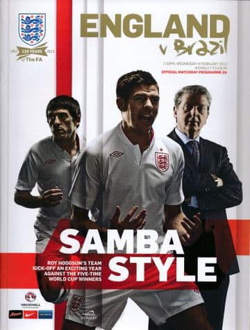 2013 England v Brazil (International Friendly @ Wembley) - official match programme