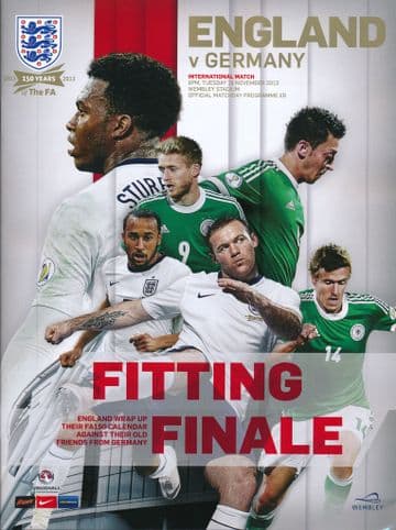 2013 England v Germany (International Friendly @ Wembley) - official match programme