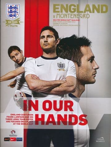 2013 England v Montenegro (World Cup Qualifier @ Wembley) - official match programme