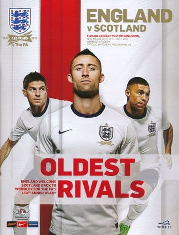2013 England v Scotland (International Friendly @ Wembley) - official match programme