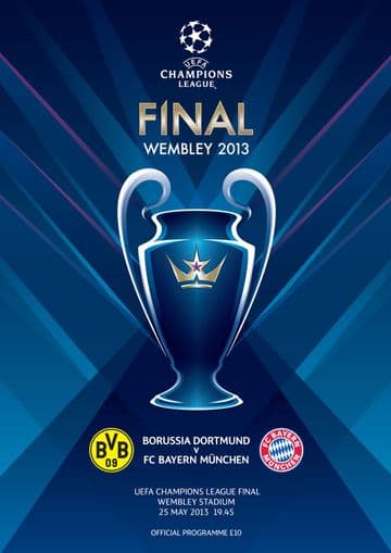 2013 UEFA Champions League Final Bayern Munich v Borussia Dortmund - official match programme
