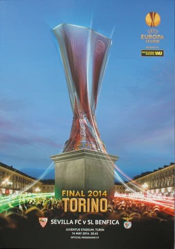 2014 UEFA Europa League Final Sevilla v Benfica - official match programme